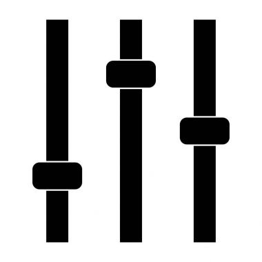 Denetim Masası siyah renk simgesi .