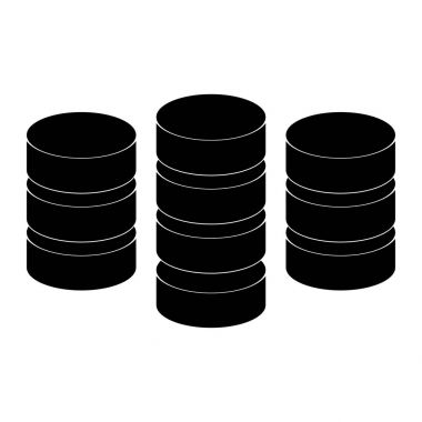 Siyah renk simgesi paralar .