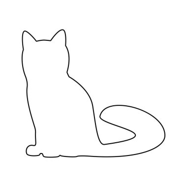 Kedi siyah renk simgesi .