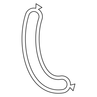 Sosis siyah renk simgesi .