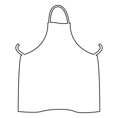 Mutfak önlük siyah renk simgesi .