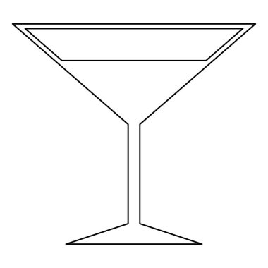 Martini cam siyah renk simgesi .