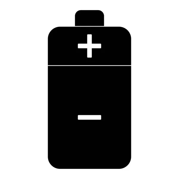 Battery  the black color icon . — Stock Vector