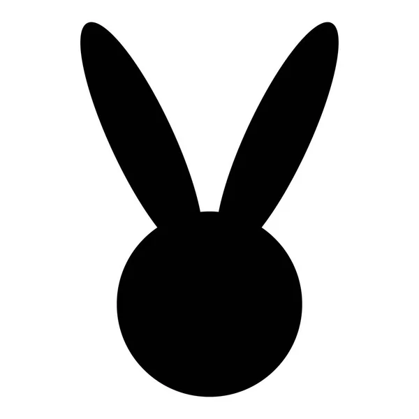 Zająca lub królika głowa ikona kolor czarny . — Wektor stockowy