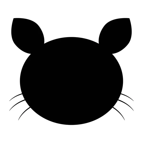Głowa kota ikonę kolor czarny . — Wektor stockowy