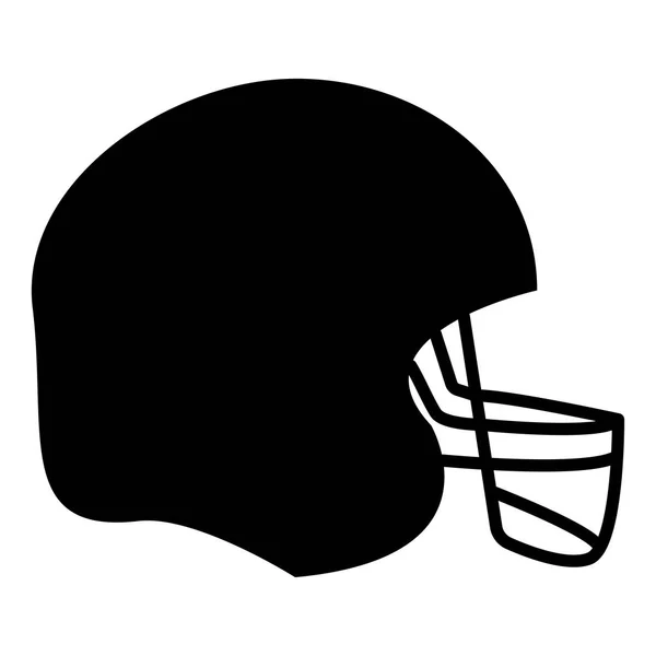 美式橄榄球头盔黑颜色图标 . — 图库矢量图片
