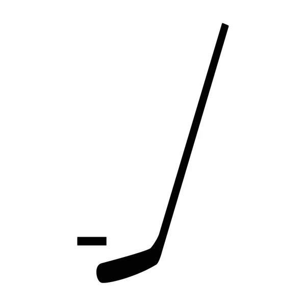 Hockey sticks and puck  the black color icon . — Stock Vector