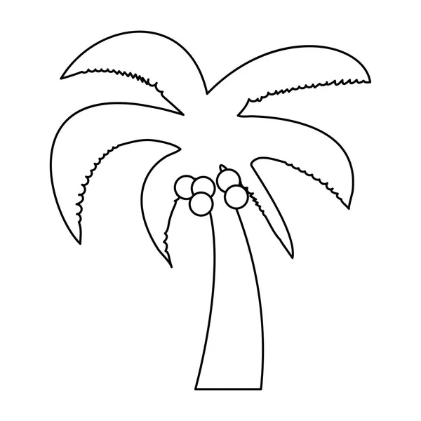 Palm   the black color icon . — Stock Vector