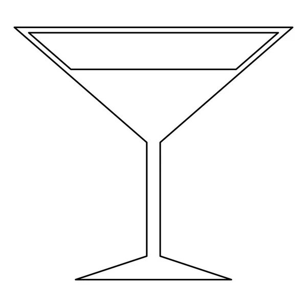 Martini Glass значок чорного кольору  . — стоковий вектор