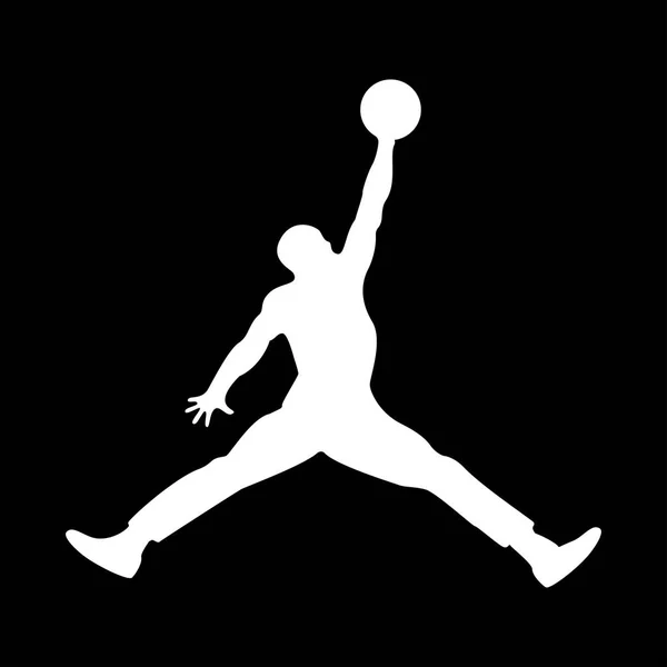 Basketbalspeler is de witte kleur-pictogram . — Stockvector