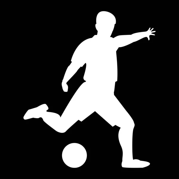 Footballeur c'est l'icône de couleur blanche  . — Image vectorielle