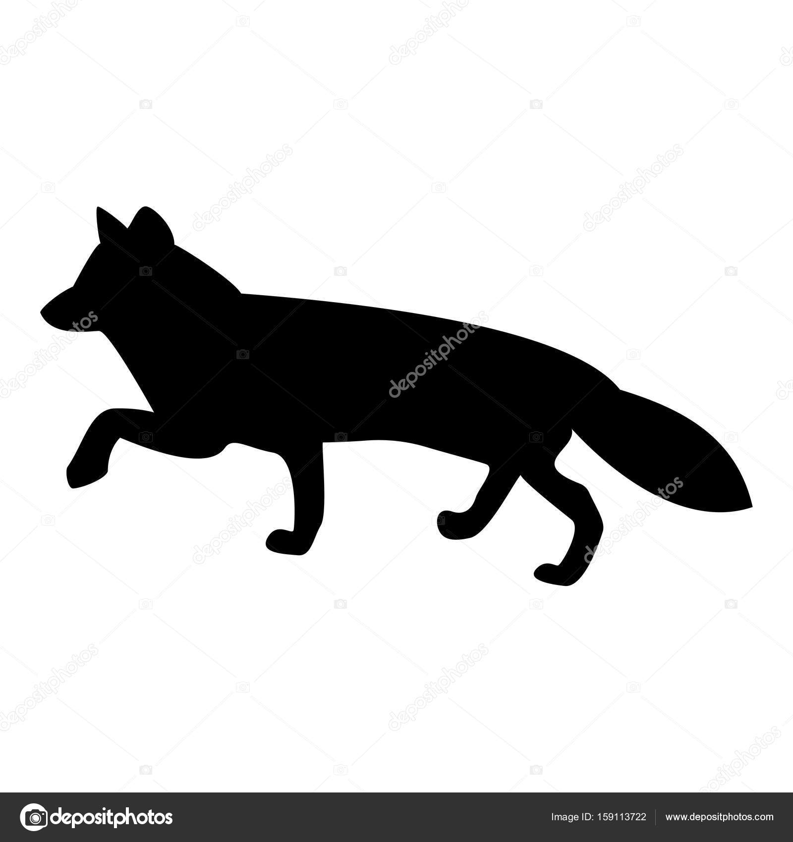 Siluetas de color negro | Zorro de siluetas el icono de color negro