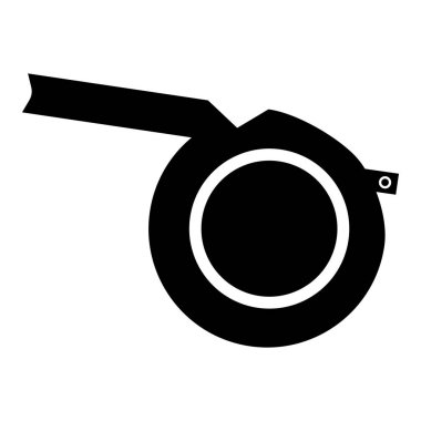 Siyah renk simgesi ıslık .