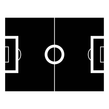 Futbol sahası siyah renk simgesi .