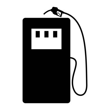 Gaz stration siyah renk simgesi .