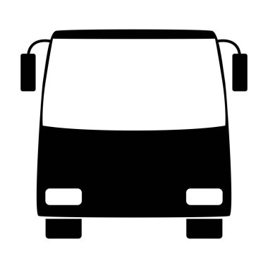 Otobüs siyah renk simgesi .