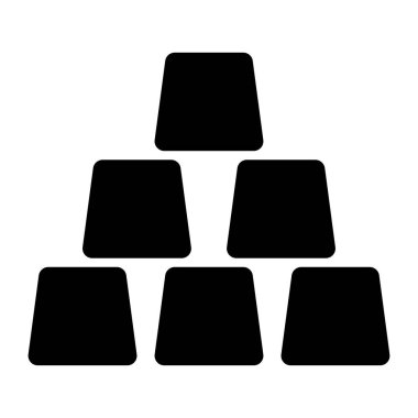 Altın bar siyah renk simgesi .