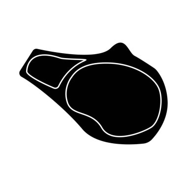 Biftek siyah renk simgesi .