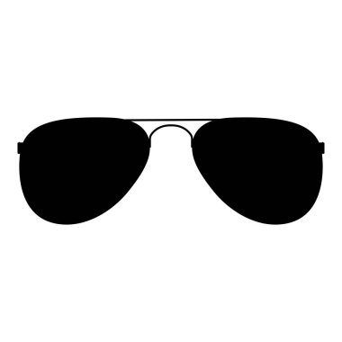 Siyah renk simgesi gözlük .