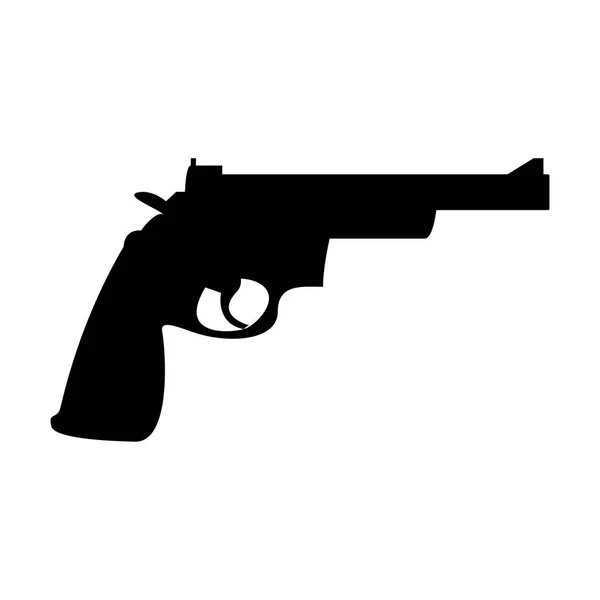 Pistool-revolver de zwarte kleur-pictogram . — Stockvector