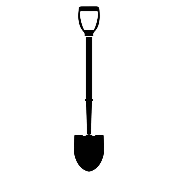 Shovel the black color icon . — Stock Vector