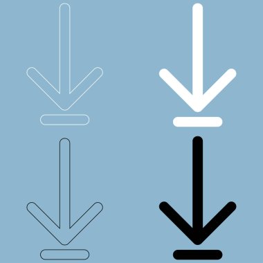 OK veya yük sembol siyah ve beyaz renk simgesi .