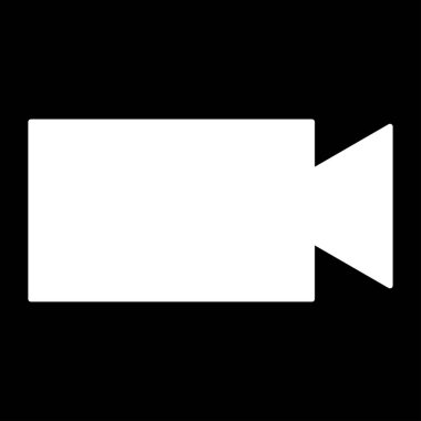 Video kamera beyaz renk simgesi .