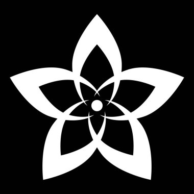 Çiçek beyaz renk simgesi .