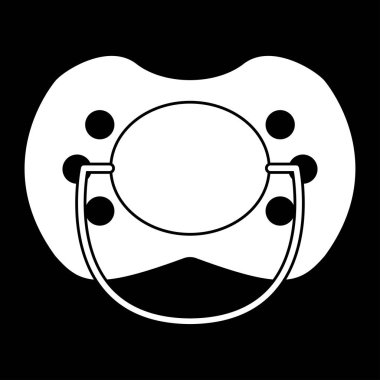 Bebek emziği beyaz renk simgesi .