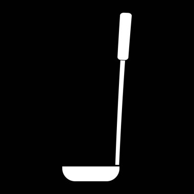 Çorba Kepçe beyaz renk simgesi .