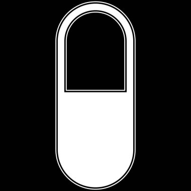 Hap beyaz renk simgesi .