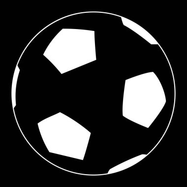Futbol topu beyaz renk simgesi .