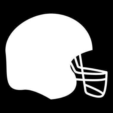 Amerikan futbol kask beyaz renk simgesi .