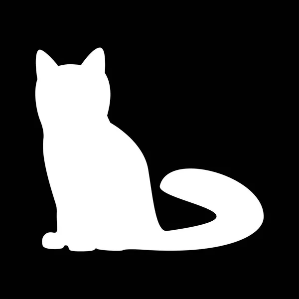 猫白アイコン . — ストックベクタ