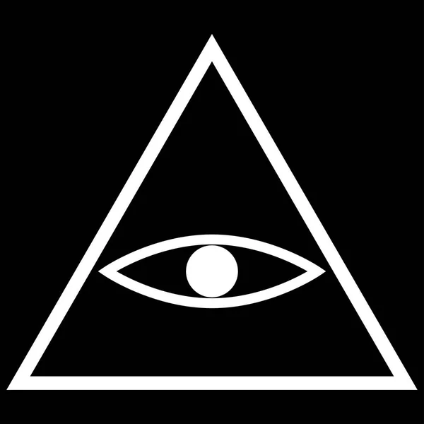 Все видят символ глаз - значок белого цвета  . — стоковый вектор
