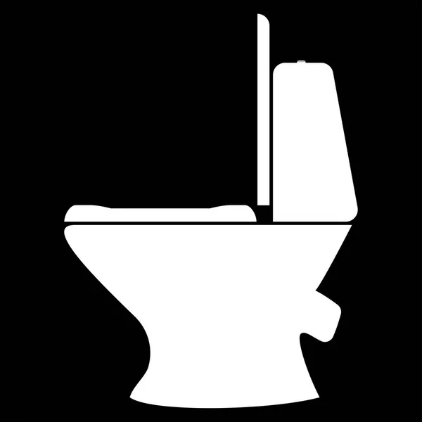 Toilettenschüssel das weiße Farb-Symbol . — Stockvektor