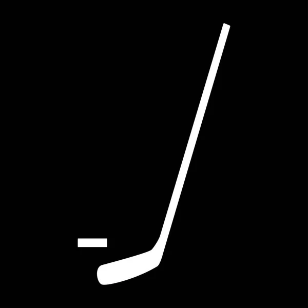 Bâtons de hockey et rondelle l'icône de couleur blanche  . — Image vectorielle
