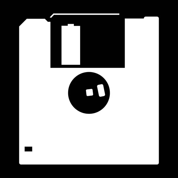 फ्लॉपी डिस्क सफेद रंग प्रतीक  . — स्टॉक वेक्टर