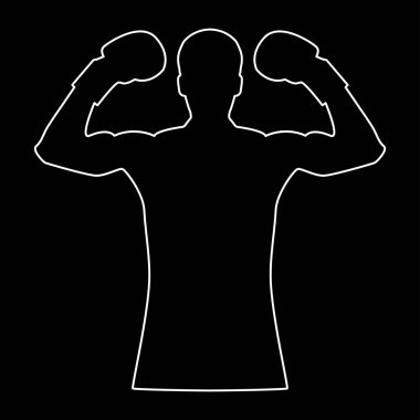 Boxer beyaz yol simgesi .