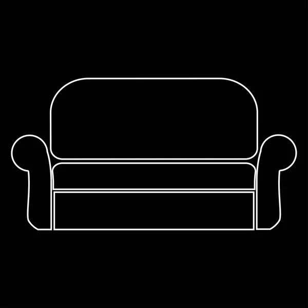 Sofa als Symbol des weißen Weges . — Stockvektor