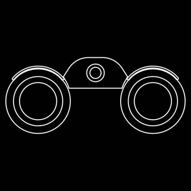 Dürbün beyaz yol simgesi .