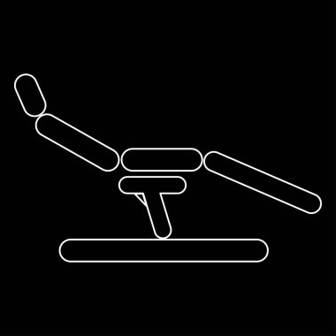 Dişçi koltuğu beyaz yol simgesi .