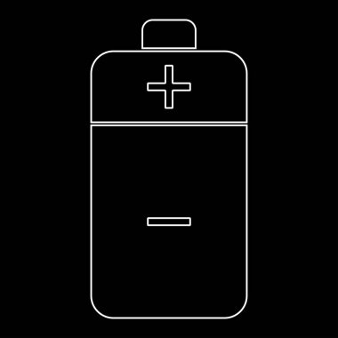 Pil beyaz yol simgesi .