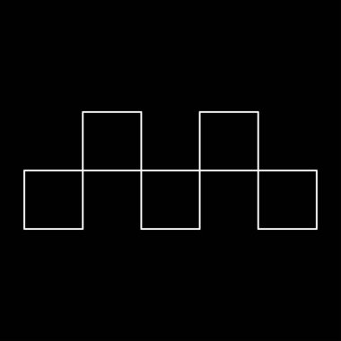 Taksi sembolü beyaz yol simgesi .