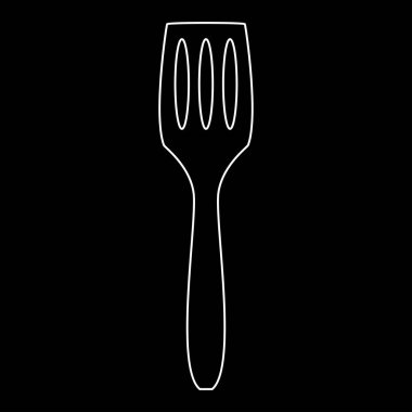 Mutfak spatula beyaz yol simgesi .