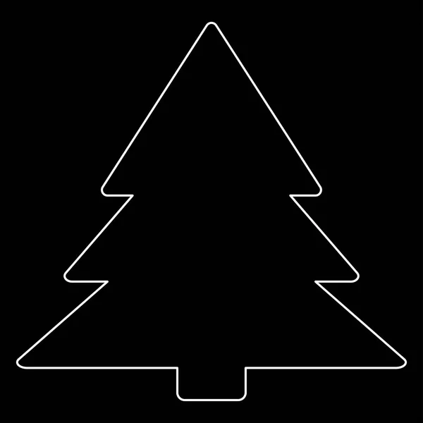 Рождественская елка икона белого пути  . — стоковый вектор