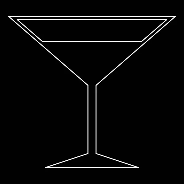 Martini szkła biały droga ikona . — Wektor stockowy