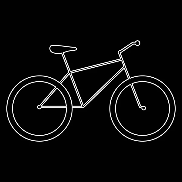 Bisiklet beyaz yol simgesi . — Stok Vektör