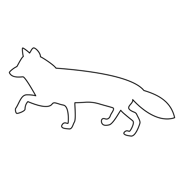 Fox of silhouettes icon . — Stock Vector