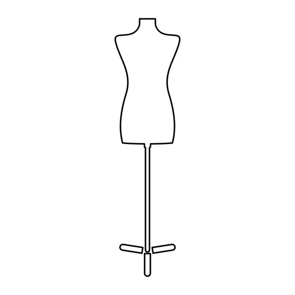 Fashion stand, female torso mannequin icon . — Stock Vector